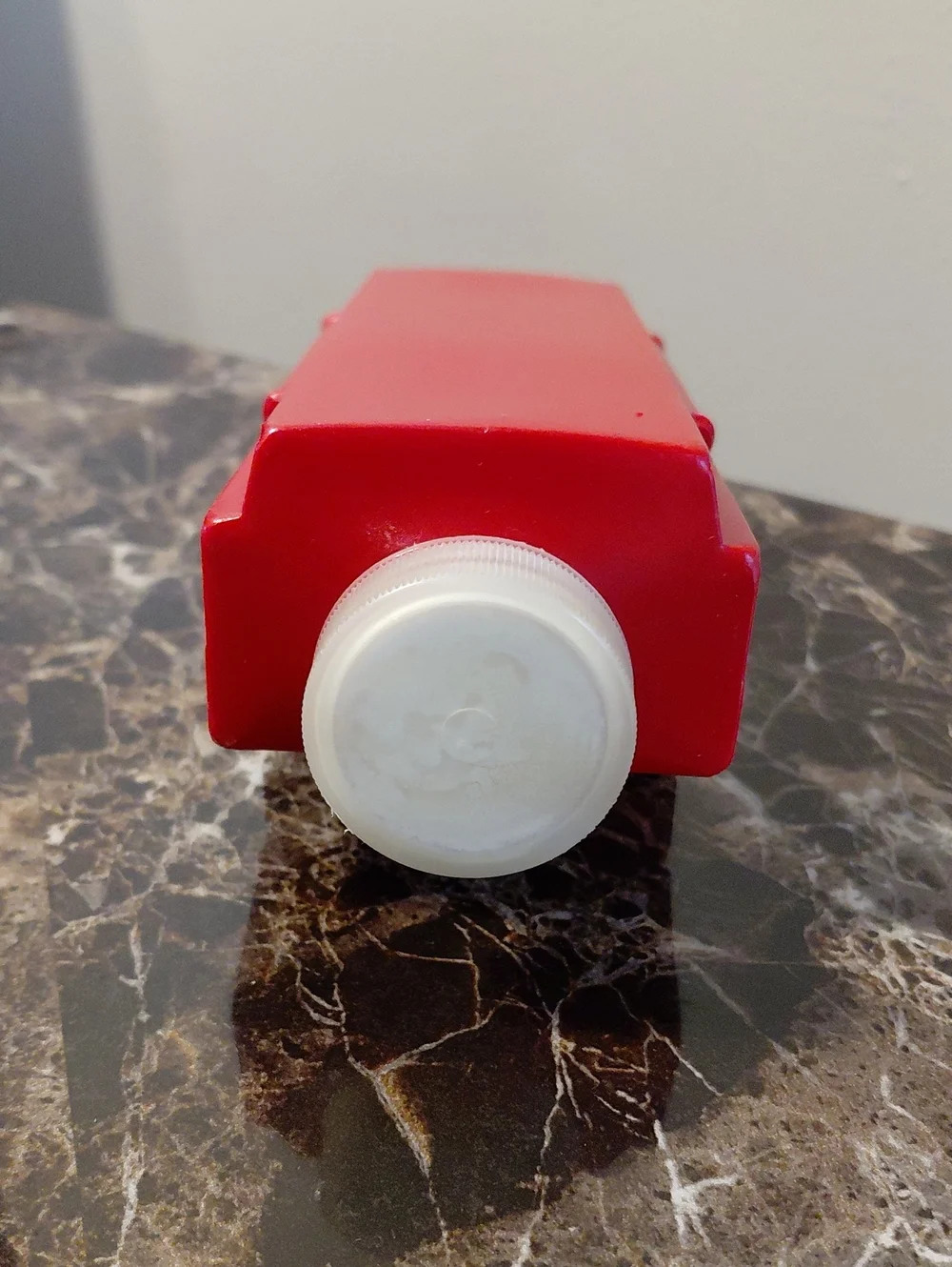 Vintage Avon The Red Sentinel Deep Woods Talc Molded Red Plastic Container